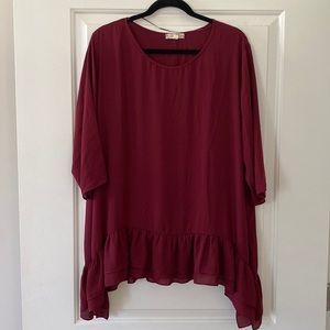 wishlist ruffle tunic top